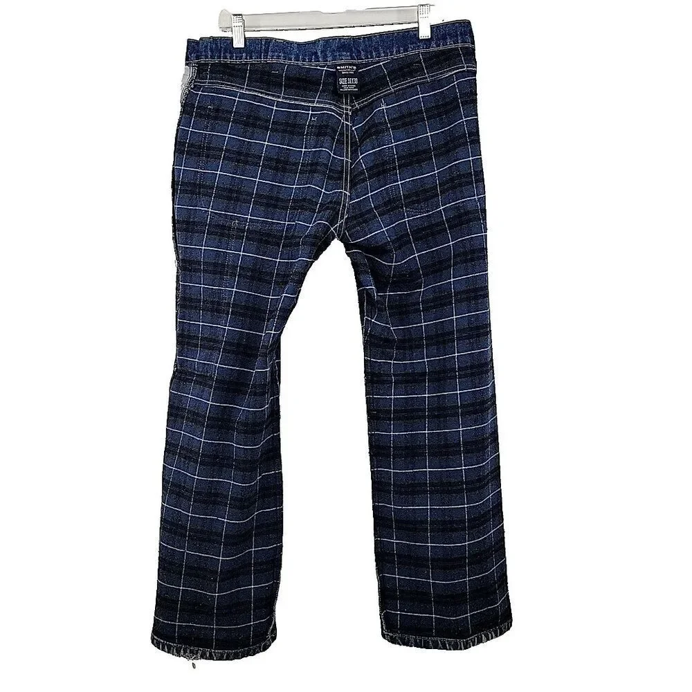 Smiths Mens Flannel Lined Carpenter Jeans Measures Size 36x28 Workwear